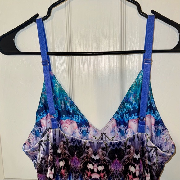 NWOT Blackmilk Butterfly Ink Velvet Mini Strappy Dress Size L - Picture 7 of 8